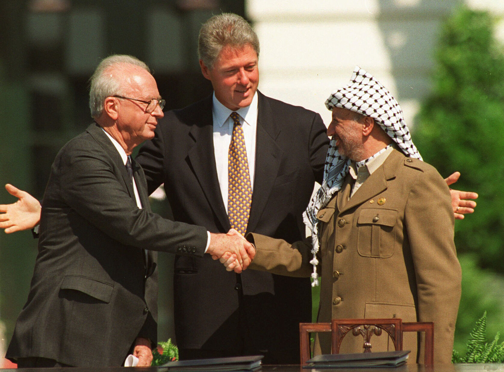 1993: Yitzhak Rabin and Yasser Arafat